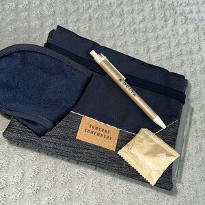 New Delta One First Class Travel Amenity Pouch Bag & Kit